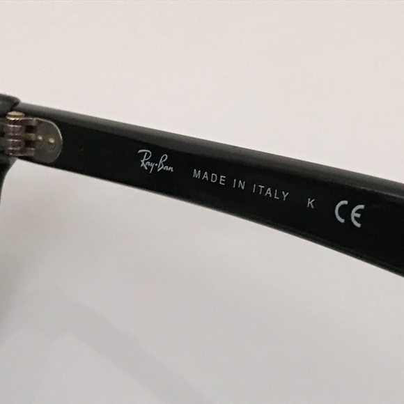 Ray-Ban Sunglasses Frame Black Made in Italy RX Le - Picture 8 of 8